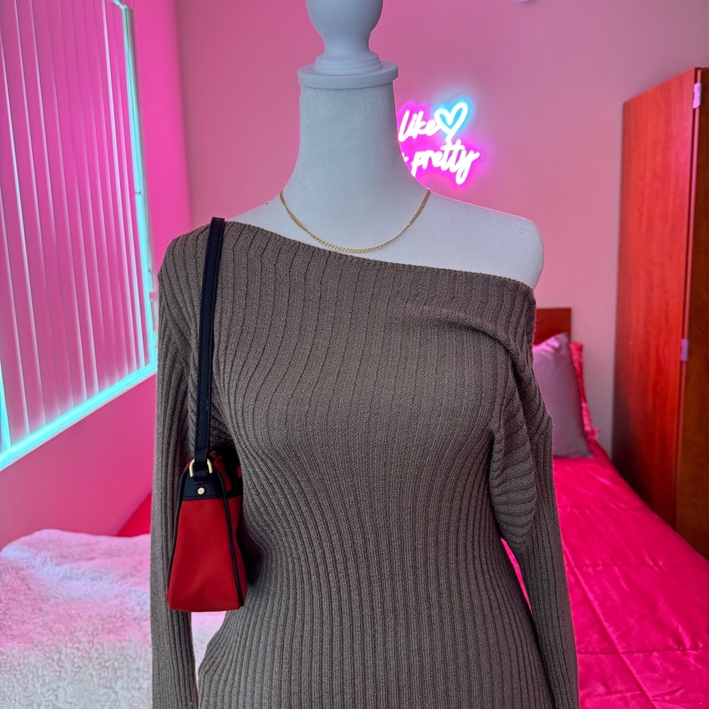 PrettyLittleThing Chocolate Long Sleeve Shirt 🤎